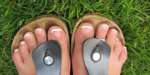 Foto van French Pedicure, een wit randje op de teennagels